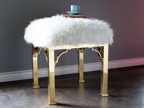 How to Make a Flirty, Furry Upcycled Bench