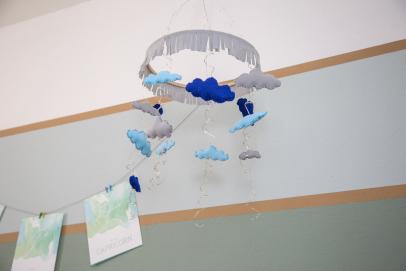 How To Make An Illuminated Rain Cloud Mobile For A Baby S Room Hgtv