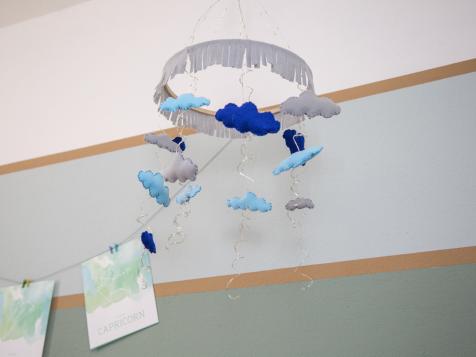 How to Make an Illuminated Rain Cloud Mobile for a Baby's Room