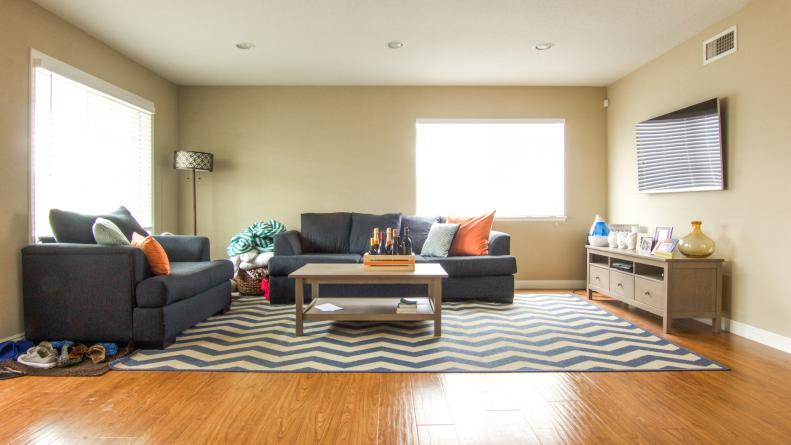 They aren’t called “living rooms” for nothing. Whether watching TV, eating, or hanging with friends - we tend spend a lot of time in our living spaces. This one was pretty underwhelming, with first time homeowners having just moved in.