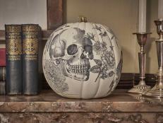This old-school image transfer technique gives pumpkins an imperfect, antiqued look that is just the thing to dress up your porch, mantel or indoor Halloween display.