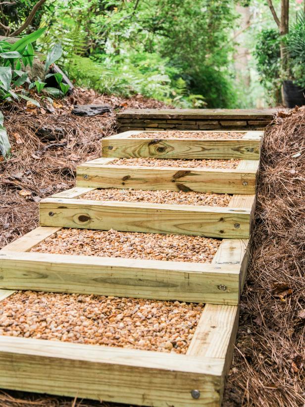 How to Build Outdoor Wood Steps howtos DIY