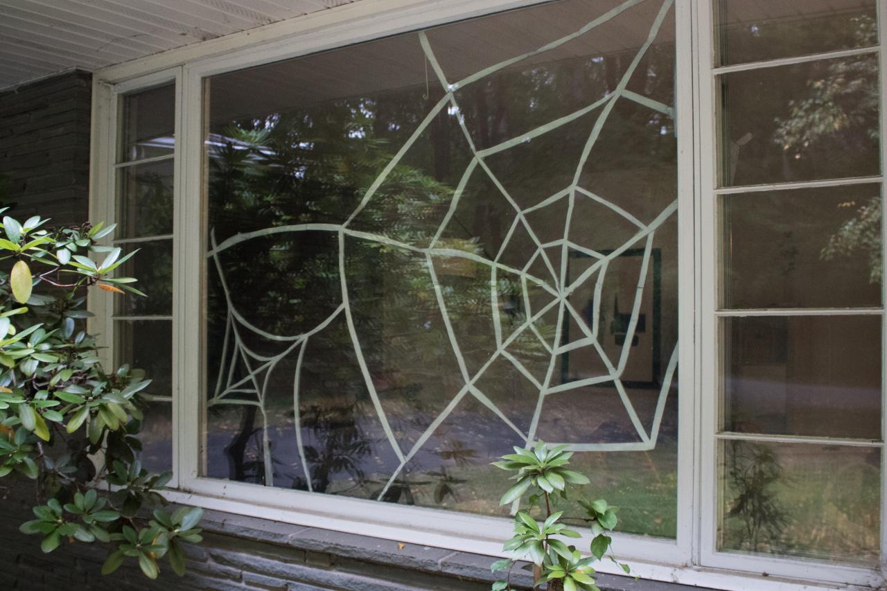 Perfect for Walls and More Halloween DIY Spiderweb Window Ghost Ship