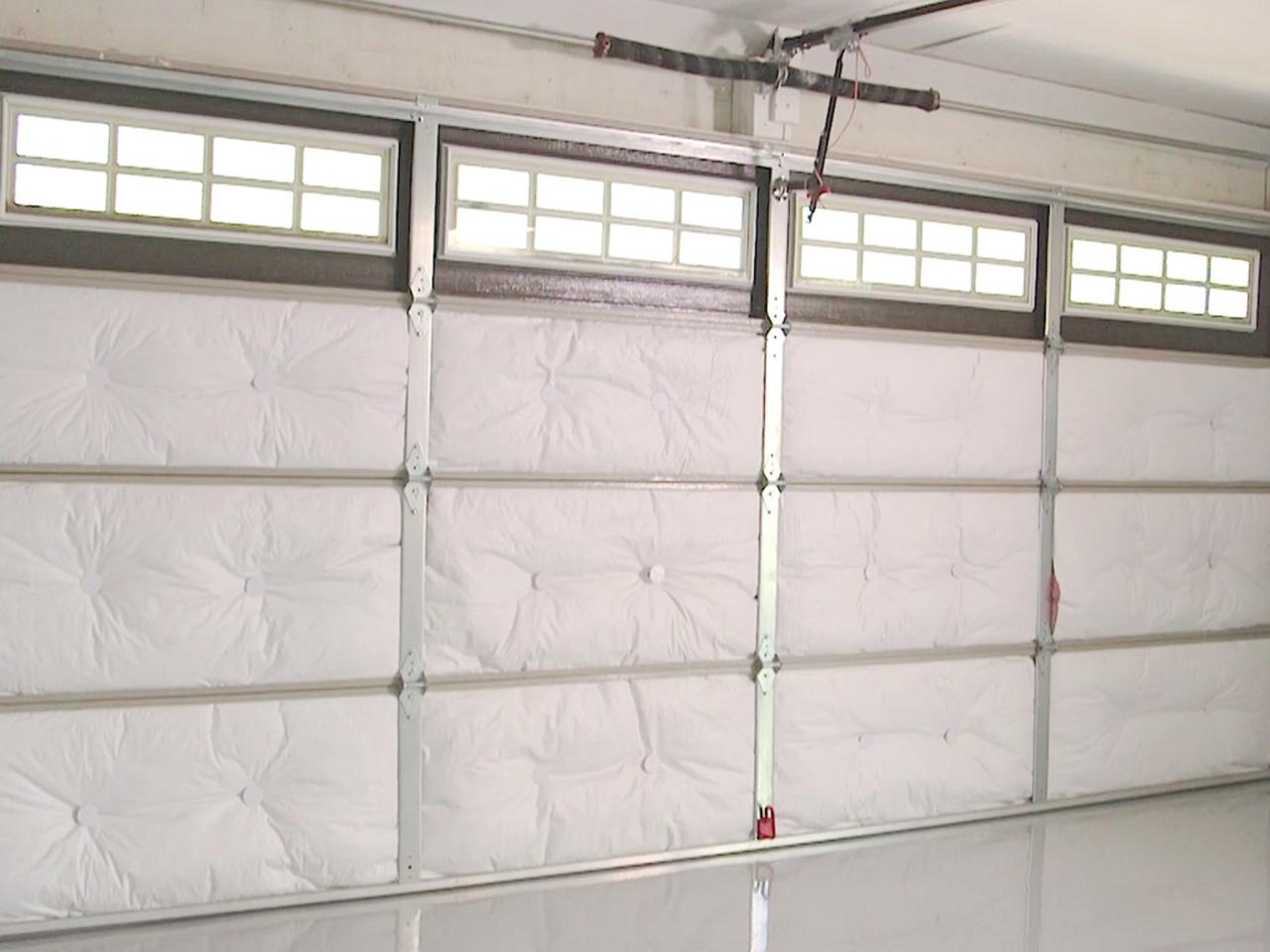 How can I improve the garage door's insulation without replacing it? 2