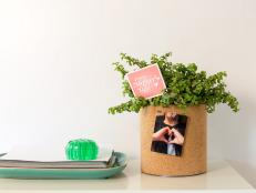 Craft this useful planter to decorate your mom's desk for Mother's Day.