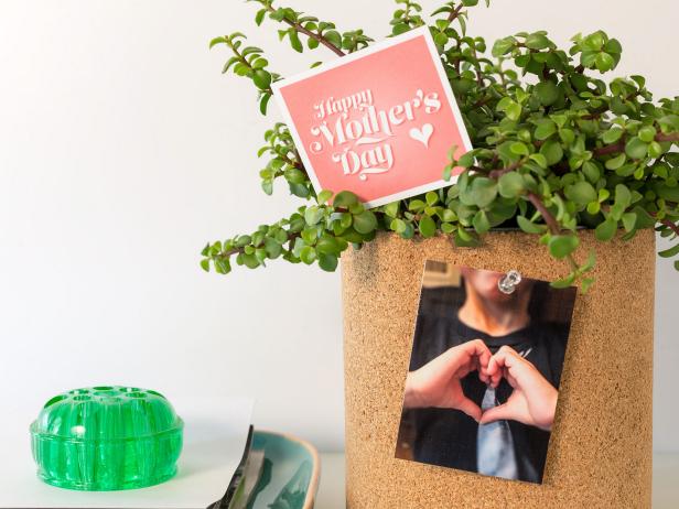 DIY Cork Planter for Mothers Day