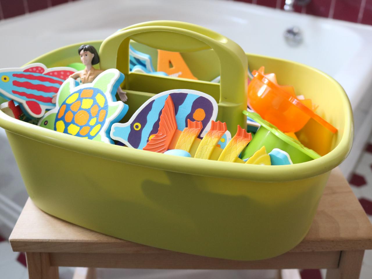 plastic bath toy storage