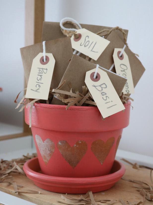 DIY Valentine's Day Herb Garden