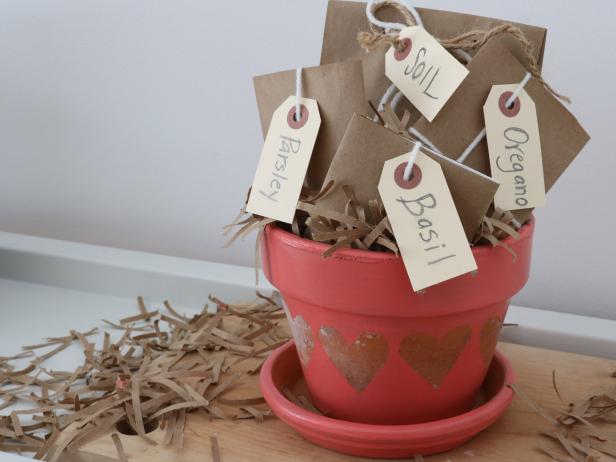 DIY Valentine's Day Herb Garden