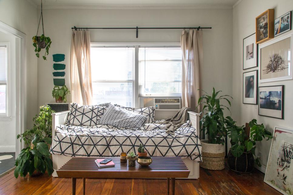 12 Clever Ideas For Laying Out A Studio Apartment Hgtv S Decorating Design Blog Hgtv,Ikea White Malm Bed With Drawers
