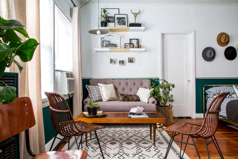 A Small Studio Apartment Gets a Large Dose of Function and Style | HGTV