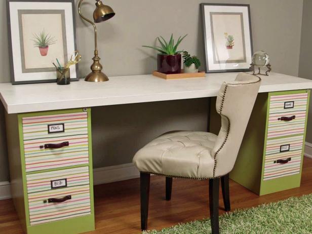 Diy Desk With File Cabinets Off 64, Diy Office Desk With File Cabinets