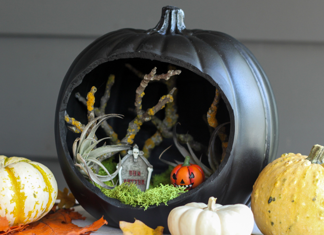 Miniature Halloween tombstones Set of 2 Fairy garden accessories.