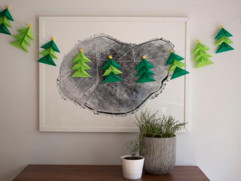 Make an Easy Origami Christmas Tree Garland