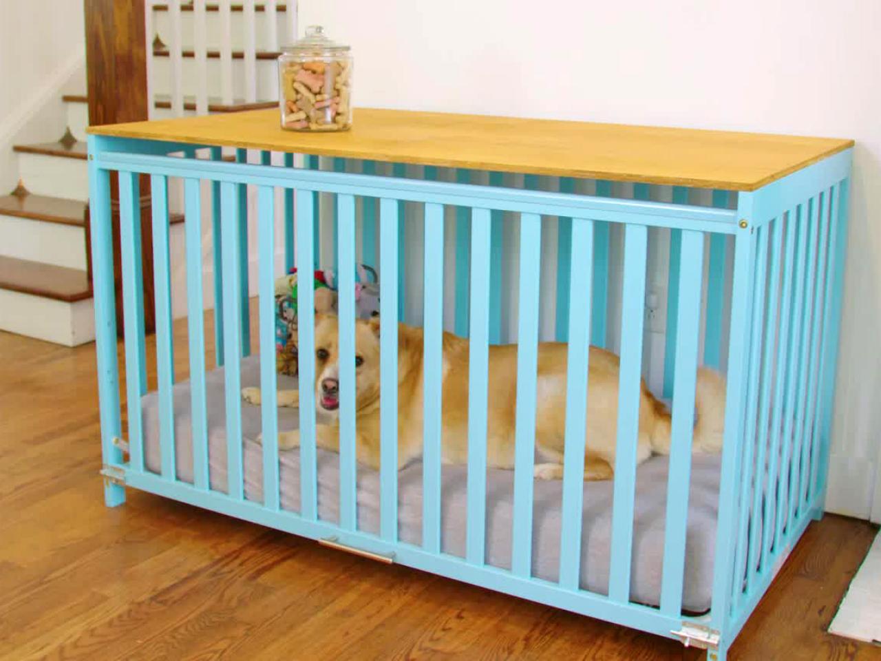 How To Upcycle A Crib Into A Dog Crate How Tos Diy