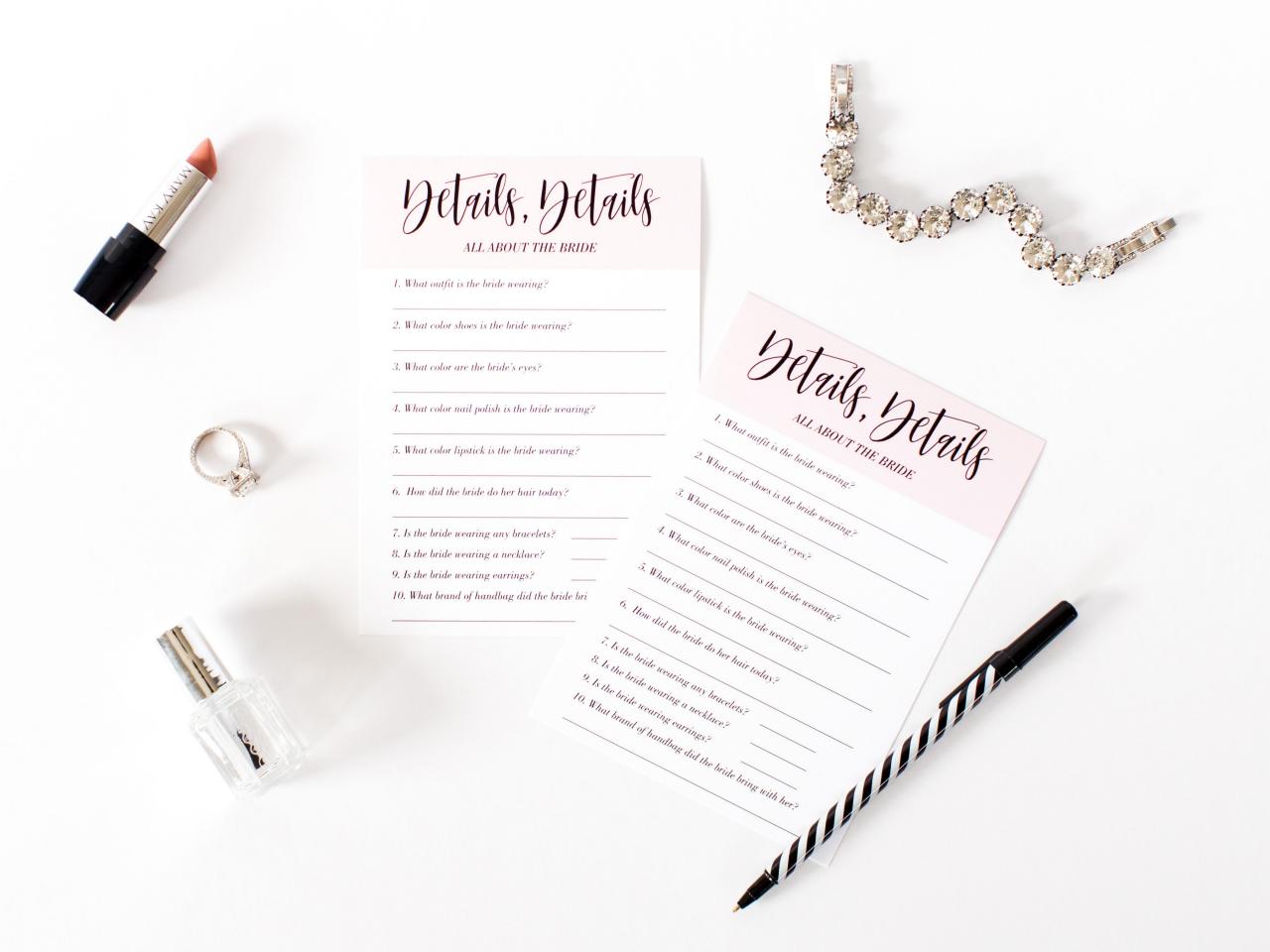 What type of paper should you print bridal shower games on?