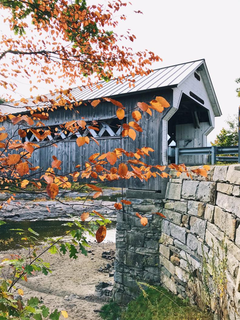 Our Sundays in the fall usually involve driving down country roads in search of picture perfect sights like this one. There is nothing more Vermont than a covered bridge surrounded by stunning foliage. 