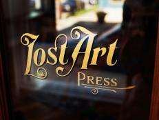 Close Up of Sign With Letters That Say Lost Art Press