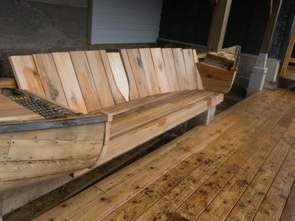 How To Build a Bench From a Vintage Canoe DIYnetwork.com 