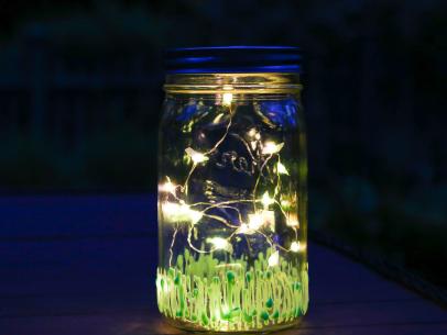 Mason jar  firefly  glow in the dark  3 keychain