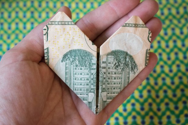 Gift the Gift of Cash With an Origami Heart