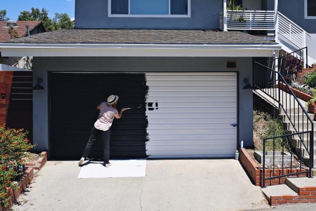 Easy Low Cost Garage Door Makeover, Diy Wood Garage Door Paint