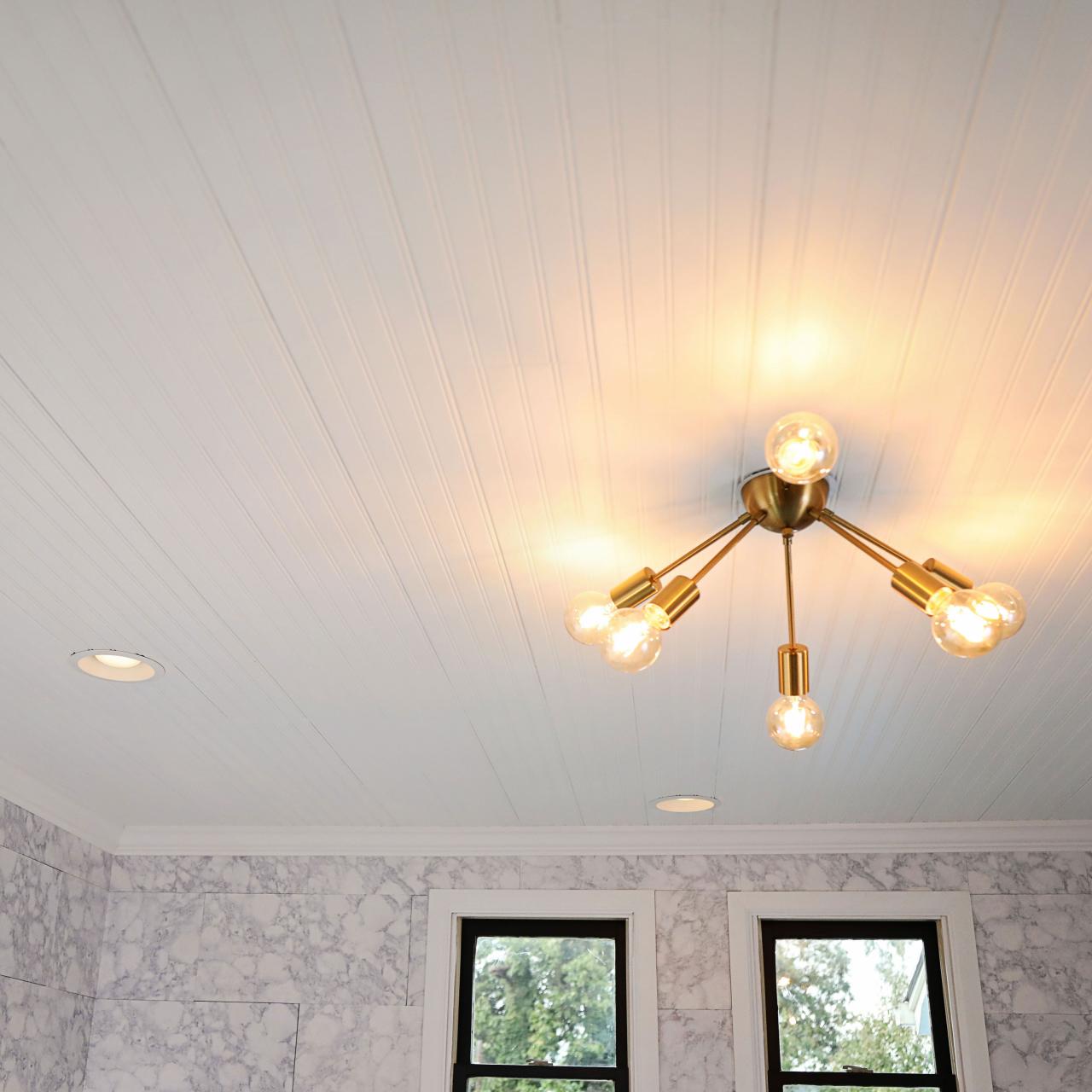 Drop Ceiling With Beadboard Paneling