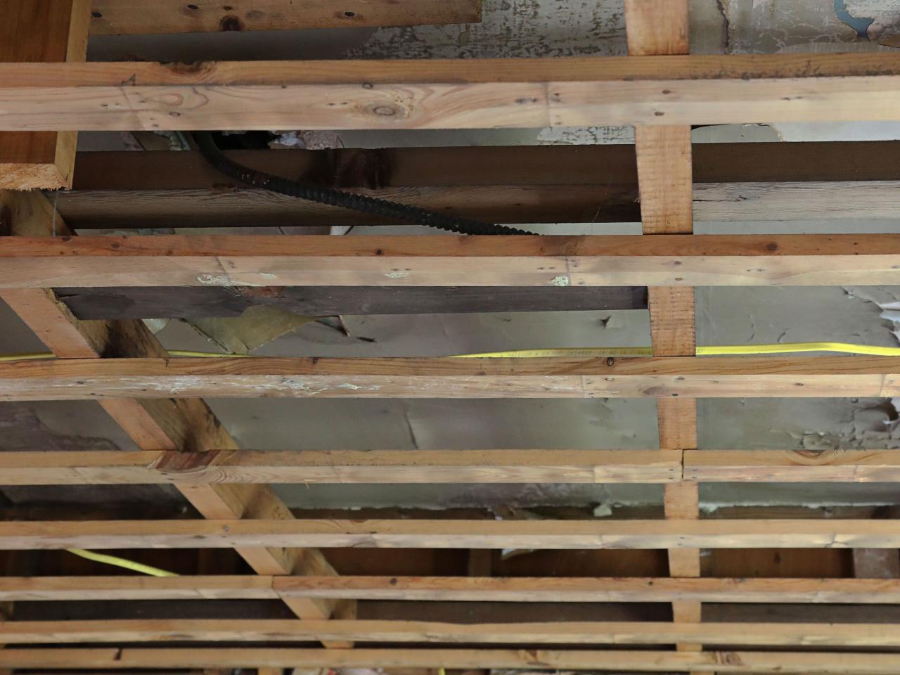 Drop Ceiling With Beadboard Paneling, How To Build A Dropped Ceiling