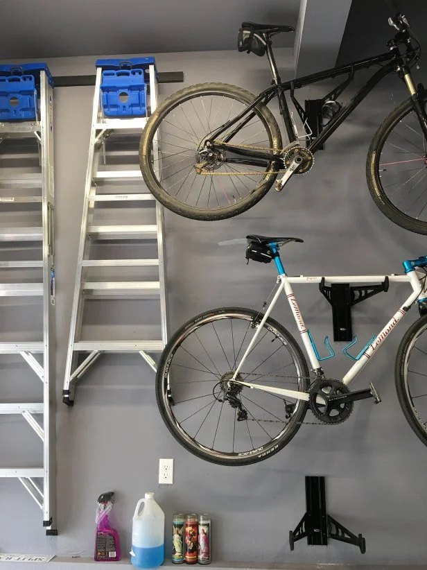 Diy bike rack for garage sale