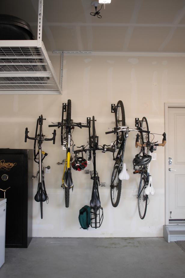 12 Garage Bike Storage Ideas, How To Hang Bicycles In Garage Wall