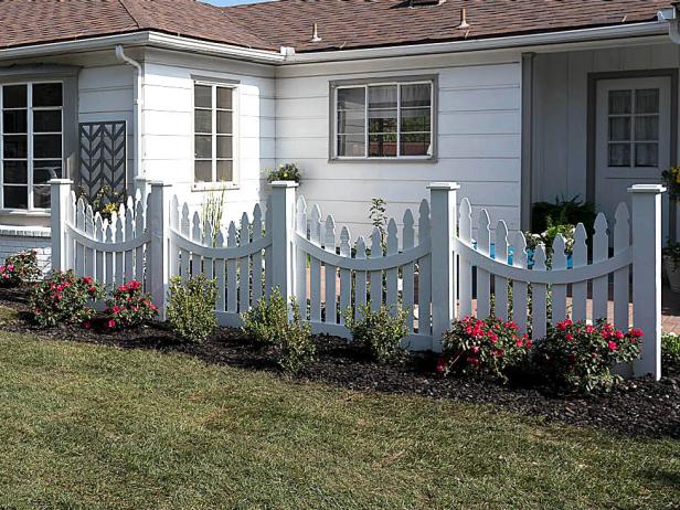 How To Build A Decorative Curved Picket, How To Build A Small Garden Picket Fence