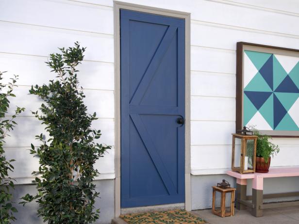 How To Turn A Plain Door Into A Barn Door Diy