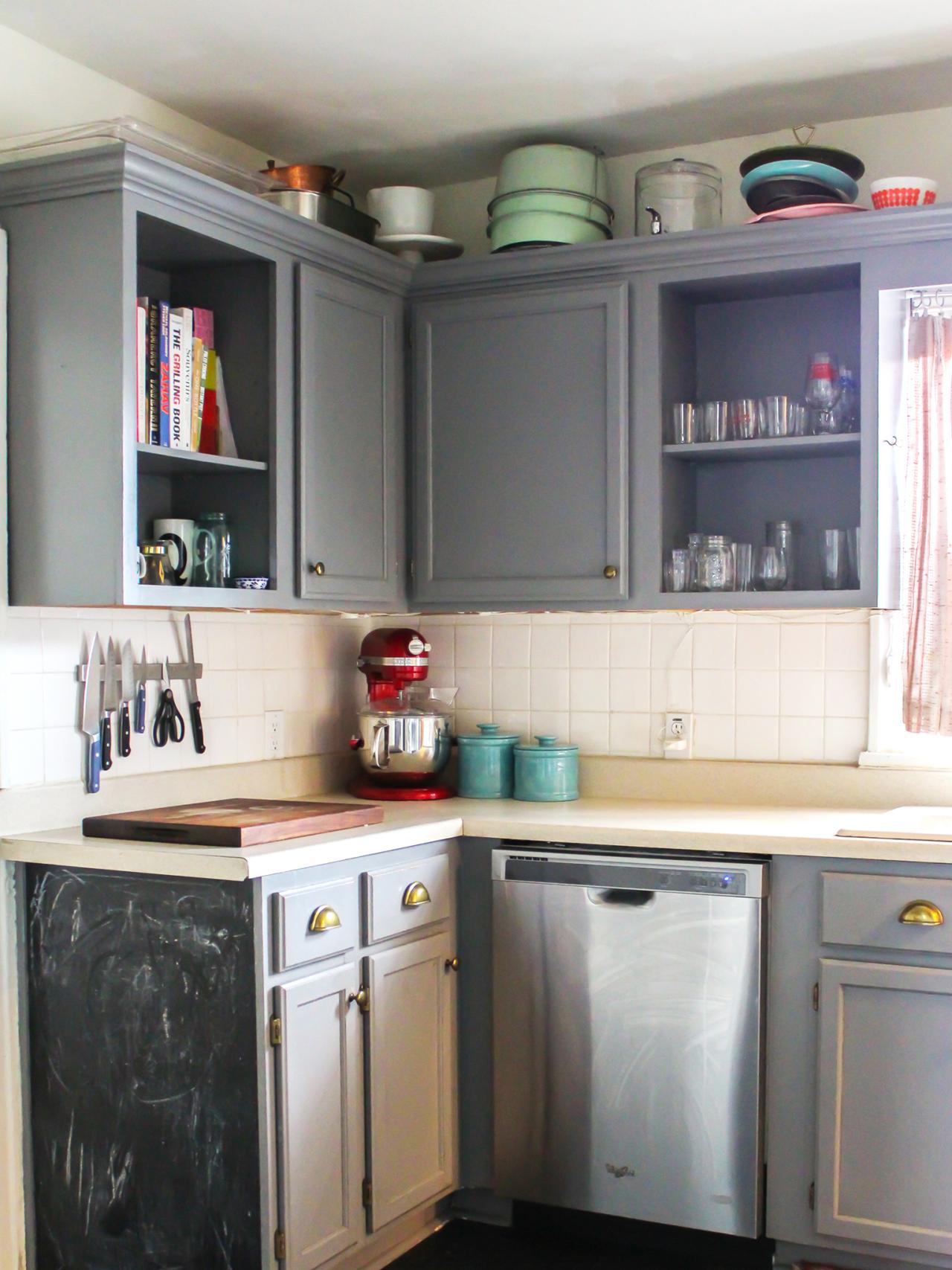 How to Replace Upper Cabinets With Open Shelving | DIY