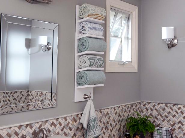 towel holder bathroom wall