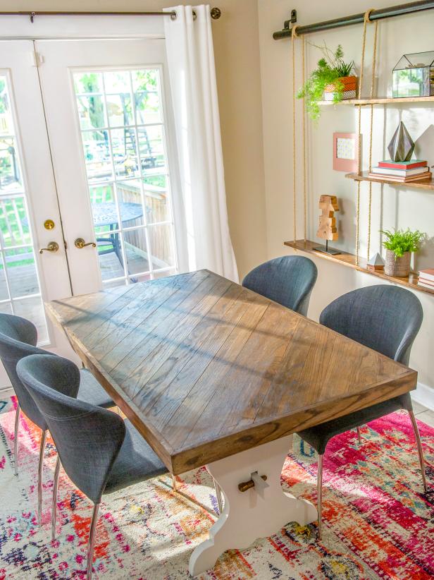 How to Makeover a Dining Room Table With Hardwood Flooring | DIY