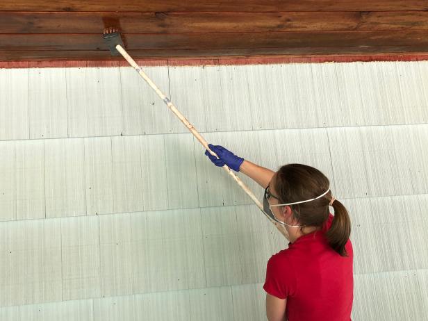Cleaning mold to improve the condition of an unfinished wood surface.