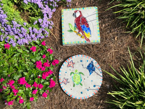 How To Turn Kids Artwork Into Stepping Stones Diy - Stepping Stones For Garden