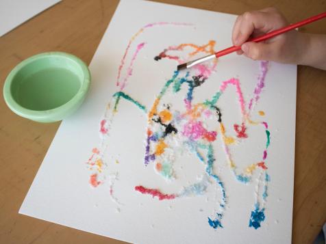 Kid-Friendly Art Project: Raised Salt Painting
