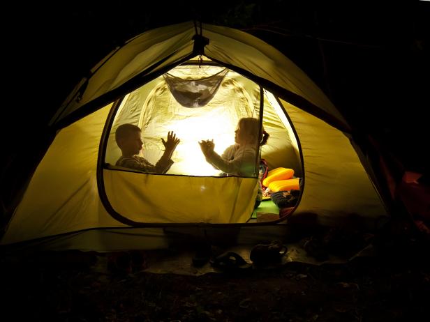 Camping with your kids.